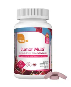 Zahler Junior Multi Chewable Vitamin Tablets - 90 Cherry Flavor Tablets - Complete Daily Multivitamin for Kids & Toddlers - Kosher, Non-GMO, Gluten-Free - 20+ Vitamins & Minerals for Immune Support - Healthcare
