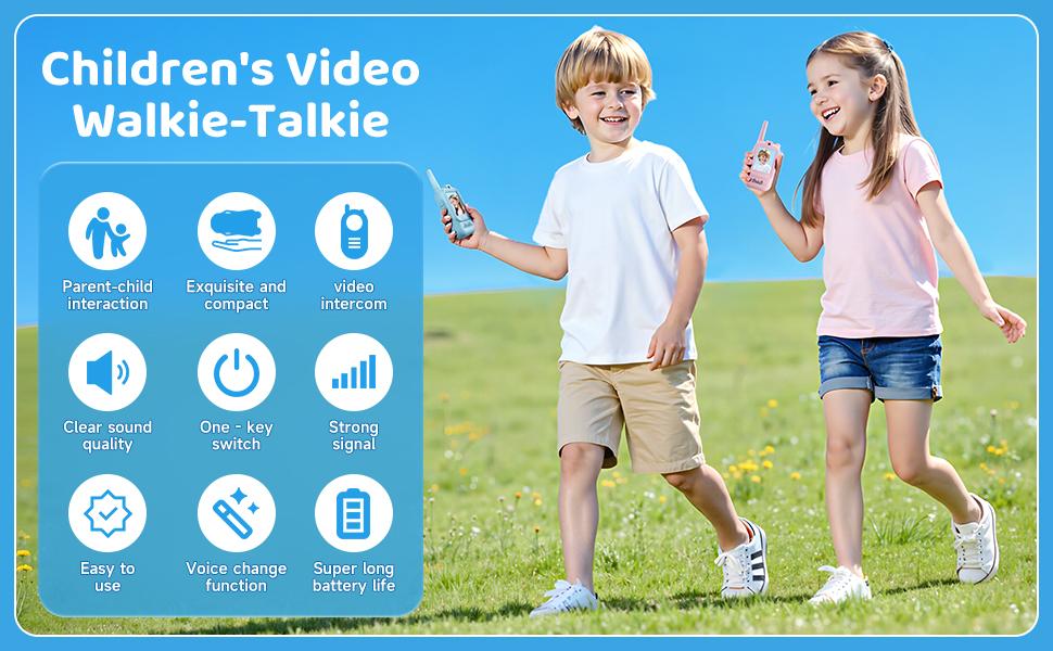 ZealSound Rechargable 2-Pack Kids Video Walkie Talkies Toys with Camera- 3-5H Playtime, 500-1500ft Range, Clear Sound&4 Voice Changers, Volume Adjustable Perfect Gift for 3-12, Great for Outdoor Play & Indoor Fun, Holiday & Birthday & Christmas Presents ZealSound Rechargable 2-Pack Kids Video Walkie Talkies Toys with Camera- 3-5H Playtime, 500-1500ft Range, Clear Sound&4 Voice Changers, Volume Adjustable Perfect Gift for 3-12, Great for Outdoor Play & Indoor Fun, Holiday & Birthday & Christmas Presents