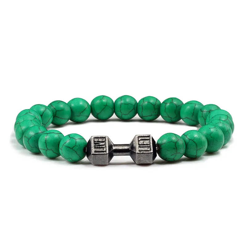 Electroplated Alloy Barbell Bracelet for Women