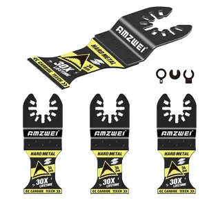 4PCS TiCN Carbide Oscillating Tool Blades, 1-3/4" Duty Saw Blades for,, Screws,, Hard, Compatible with Fein