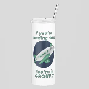 Group 7 Tumbler — Welcome to the Elite Trending Tumbler Drinkware Social Media Algorithm Tumbler stainless steel coffee water cup