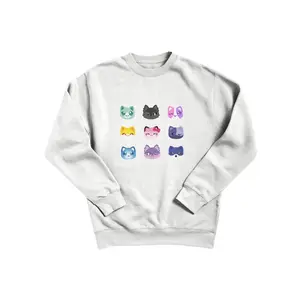 Aphmau and Friends Meemeow Cat Pattern Variant 2 Pullover Sweatshirt - Size S-5XL Unisex, Cotton Gildan  8KA
