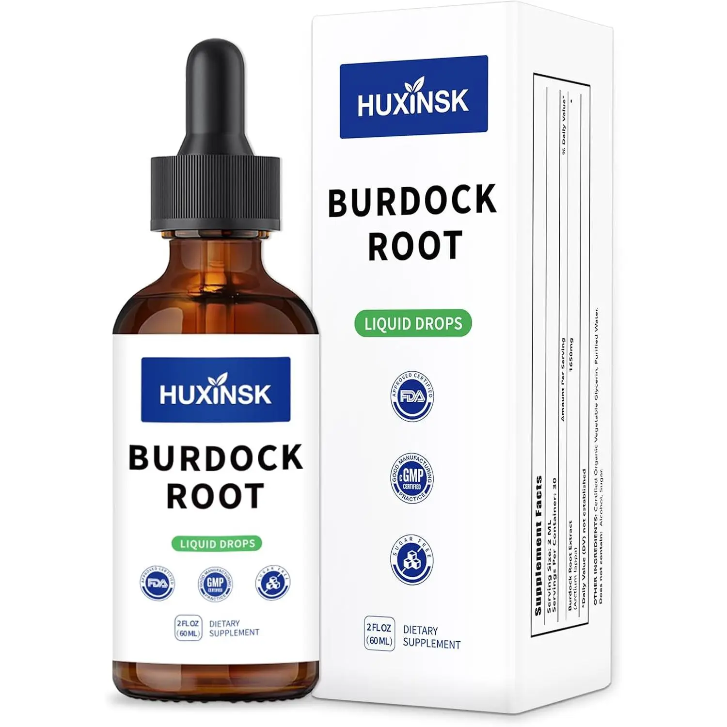 Burdock Root Liquid Extract | Organic Arctium Lappa | Supports Liver Health & Natural Detoxification | Alcohol-Free, 60ml Vegan Tincture