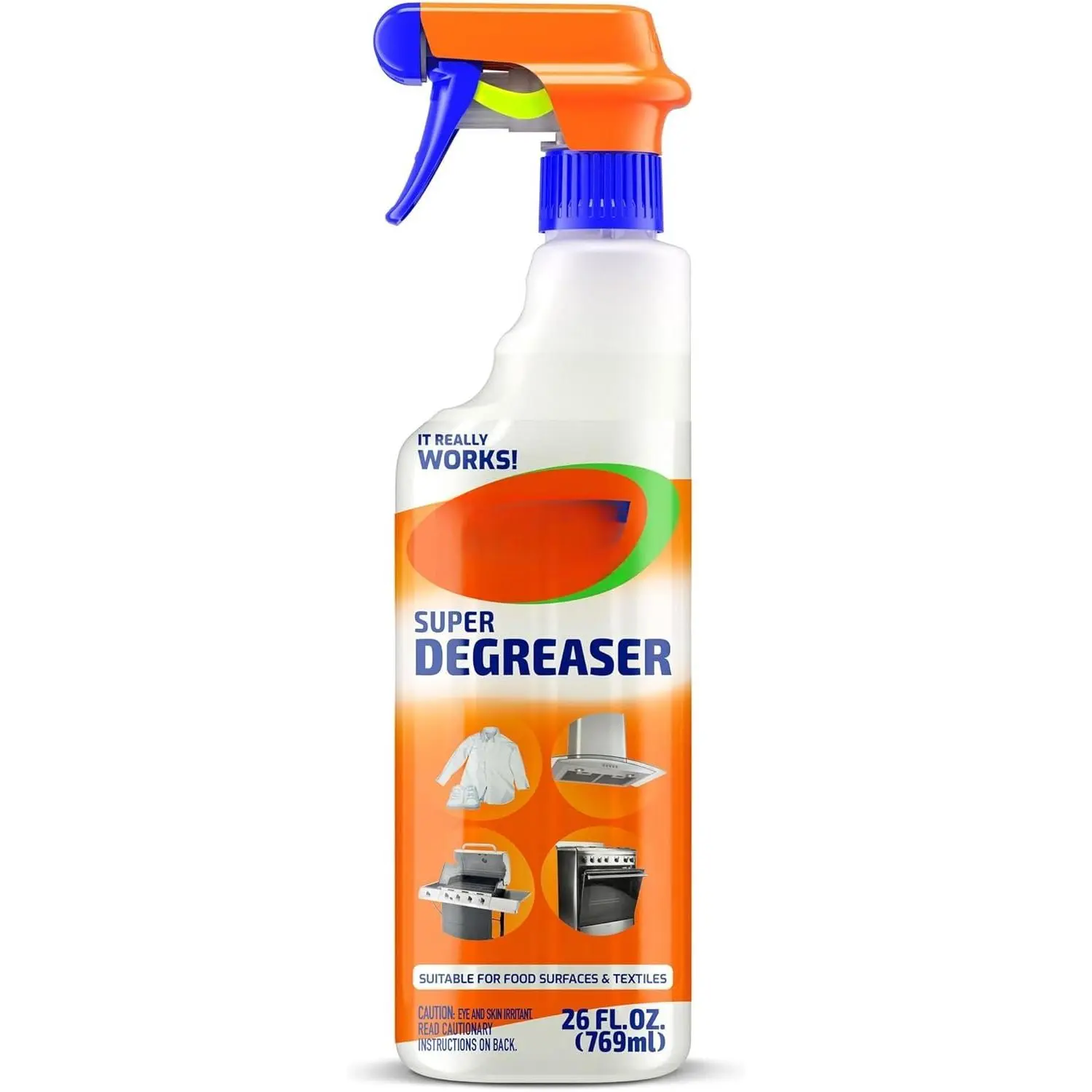 Super Degreaser Multipurpose Household Cleaning Spray - Heavy-Duty Cleaner for Kitchen, Garage, Laundry, 26 oz Grease Remover