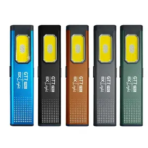 Dual Light Work Lamp, Bright Mini USB Rechargeable Flashlight, Magnetic Clip-On Lantern, Ideal for Outdoor Camping Hiking Home Use