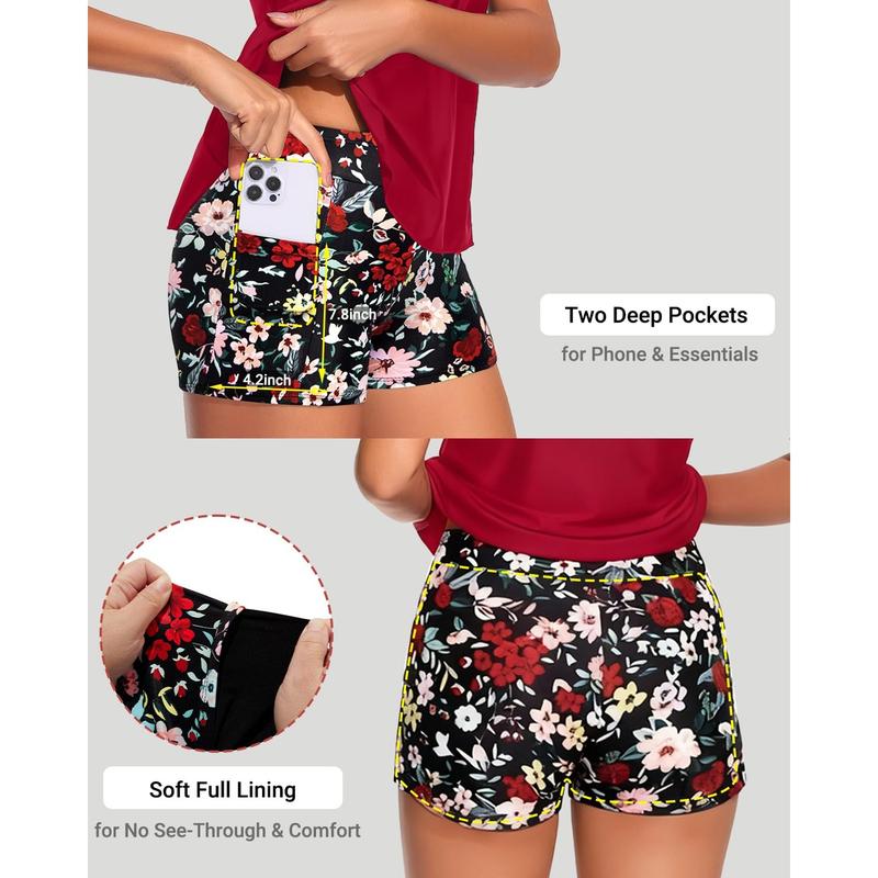 Daci Tankini Swimsuit with Shorts - Two Piece Tummy Control Bathing Suits Flowy Swim Top with Two Pockets Boy Shorts 2026