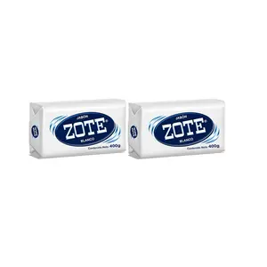 Zote White Laundry Bar Soap, 14.1 oz (400g) Net Weight pack of 2