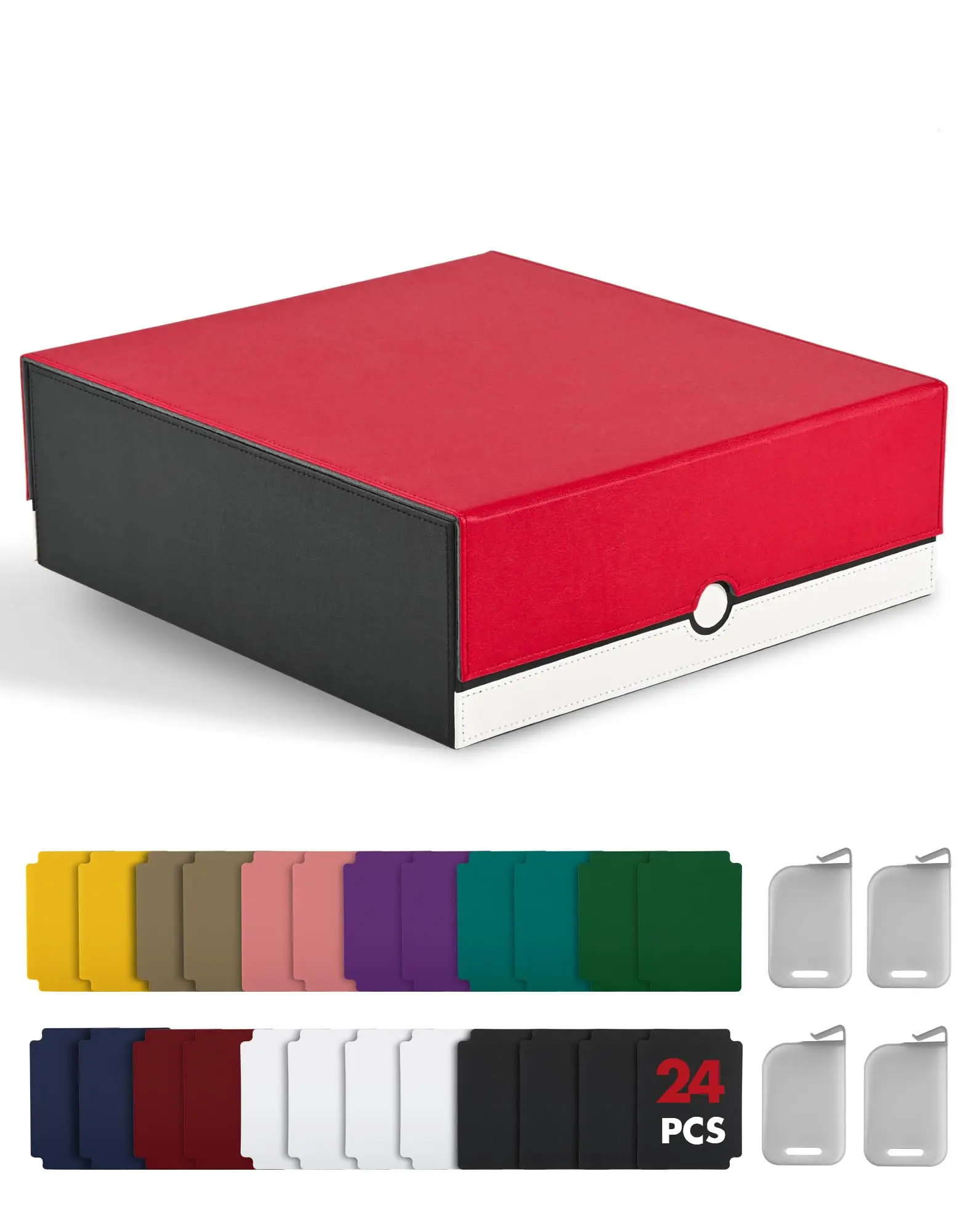 Card Storage Box for MTG PTCG, Commander Deck Box Holds 3000+ Cards, Card Storage Case with 4 Stoppers, Card Organizer for TCG Sport Cards
