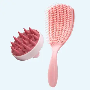 Shampooing Brush & Octopus Comb Set, 2 Counts Scalp Massage Hair Brush, Shampoo Scrubber, Bath Shower Brush Set, Salon Hairdressing Tool, Hair Care Comb