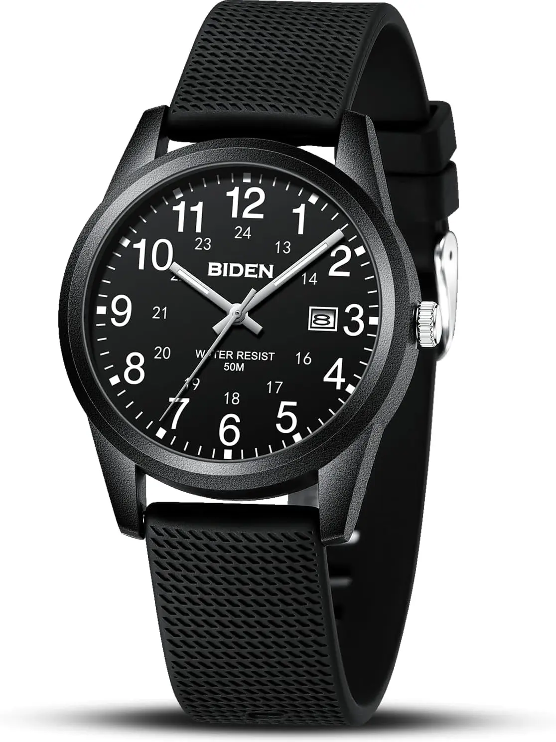 Mens Watches Analog Quartz Sports Unisex 30M Waterproof Nurse Watch for Men Women Medical Professionals Military Time with Second Hand Glowing Easy to Read Dial