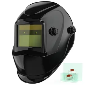 True Color Auto Darkened Welding Helmet |   Anti-Blue Light Welding Mask with 2 Sensors |   Wide Shade 4/9-13 Welding Hood for TIG MIG ARC Grinding