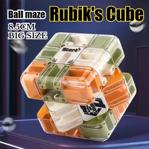 1pc Gravity Ball Maze Magic Cube Toy - Adult and Children's Stress Relief Puzzle Game, Brain Training Puzzle Toy with Metal Balls, Fun Desk Ornament, Suitable for Home and Travel, Suitable for Birthday and Christmas Gifts