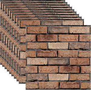 10-Pack 3D Wall Panels Peel and Stick – Waterproof PVC Brick Wallpaper for Interior Décor, Living Room, Bedroom, Lobby, Office, and Hotel Walls