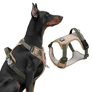 Tactical Dog Harness Vest, Safety Harness for Medium to Large Dogs, Adjustable Pet Chest Back Strap with Handle, Reflective Dog Backpack for Training, Durable Reflective Harness