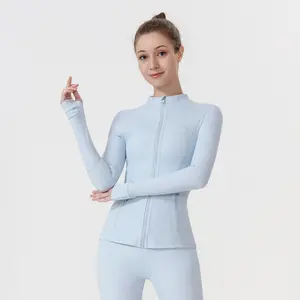 LULU Women's Summer Stand-Up Collar Jacket — Powder Blue