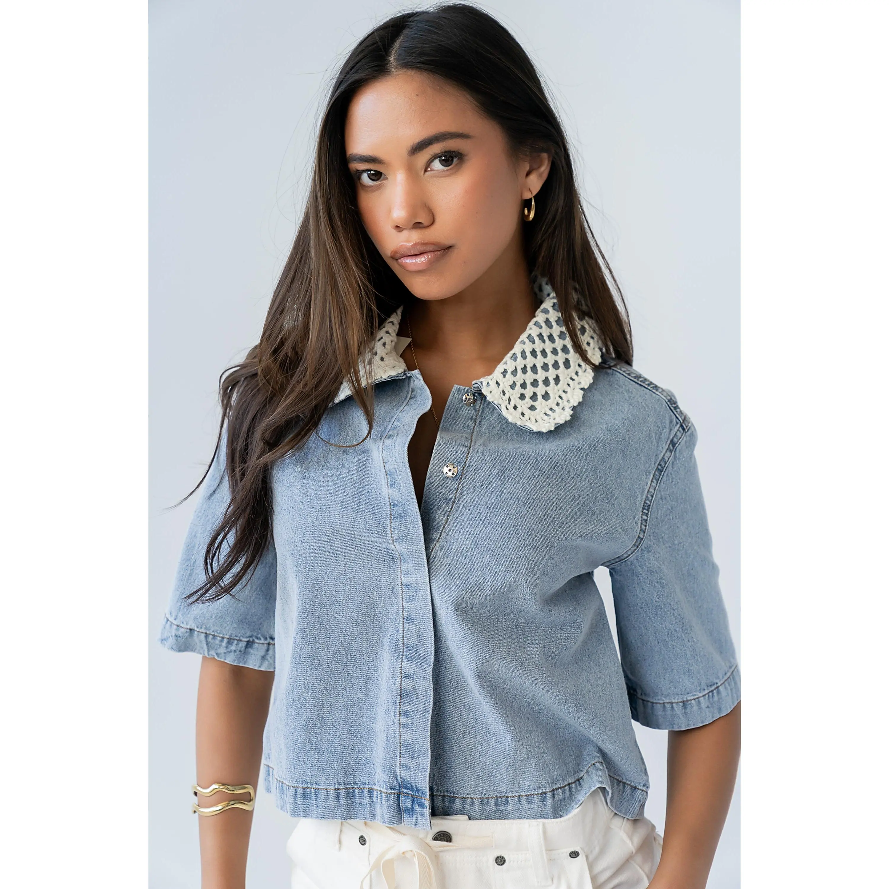 Pierce Denim Blouse
