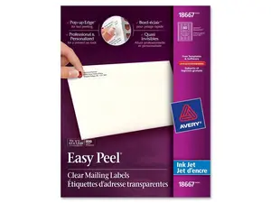 Avery Clear Easy Peel Mailing Labels