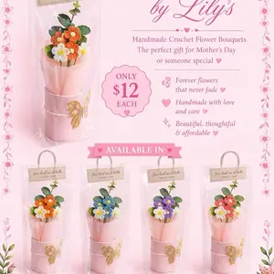 Lily's Handmade Crochet Flower Bouquets - Forever Flowers That Never Fade - Perfect Gift for Mother's Day - Beautiful & Affordable - $12 Each