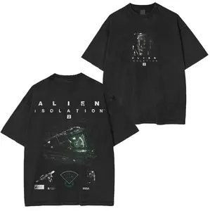 Alien Isolation 2 Vintage T-Shirt, Xenomorph Horror Game Tee, Double Sided Sci Fi Survival Shirt, Retro Gamer Graphic Tee, Space Horror Gaming Gift