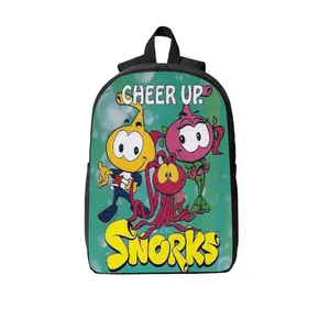 A retro-style cartoon backpack brimming with an uplifting, "Cheer up!" vibe—sturdy, durable, and vibrantly colored—designed specifically for nostalgia enthusiasts and the spirit of school days.