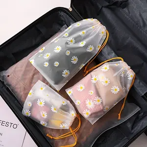 50pcs Daisy Drawstring Bags - Perfect for Shoes, Towels, Travel & Storage!