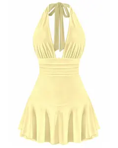 Miranda Romper Dress (Light Yellow)