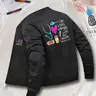 Women's Casual Zipper Knitting Jacket Coats, Long Sleeve, She Works Willingly Print, Fitted Style, All Seasons Wear, Fashionable Ladies Casual Cute Outerwear, Everyday Jackets, Aesthetics