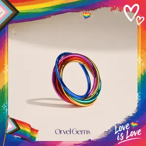 LGBTQ Pride Rolling Rainbow Fidget Ring – Rainbow Spinner Ring for Women & Men | Sensory Fidget Ring for Stress Relief, Focus & Pride Jewelry