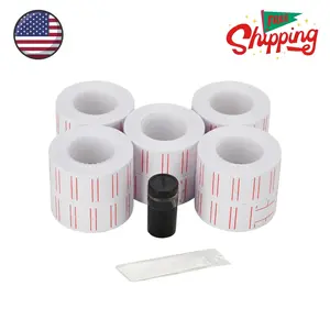 10 Rolls 6000 White Price Gun Labels for Mx-5500