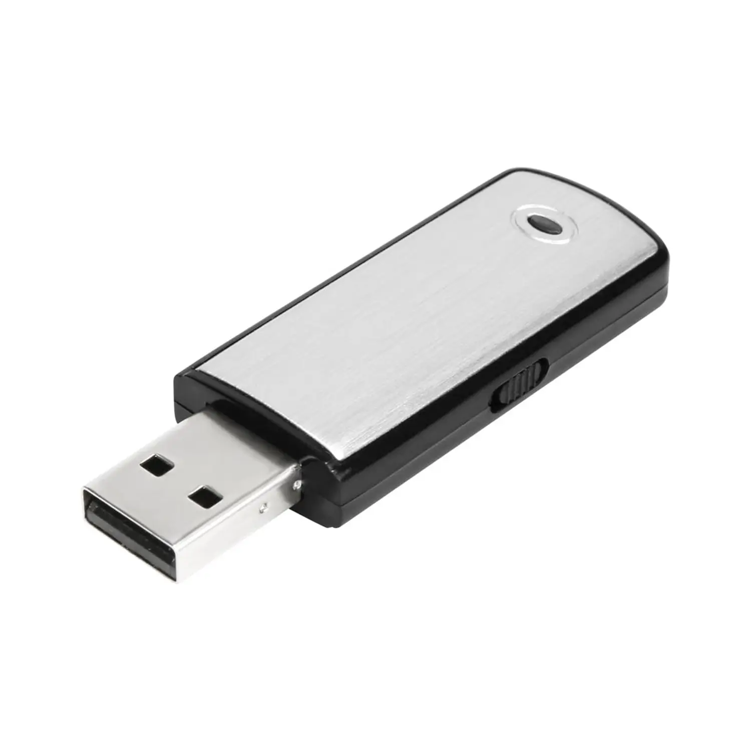 Compact Audio Voice Recorder USB Flash Drive, 8GB, 128Kbps, No Flashing Light During Recording, Compatible with Windows, Mini Listening Device
