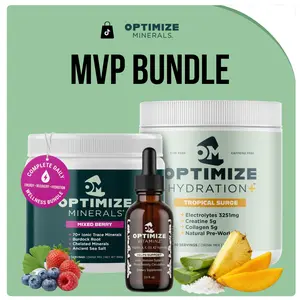 MVP Bundle Optimize Minerals Vitaminz Hydration+ for Muscle Strength Performance Recovery Boost Energy Digestion Circulation Focus Natural Dietary Supplement