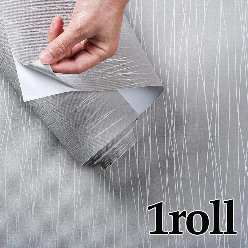 Self-Adhesive Wallpaper Roll European Style Modern Minimalist Bedroom TV Background Wall Coffee Shop Hotel Restaurant Non-Woven Fabric