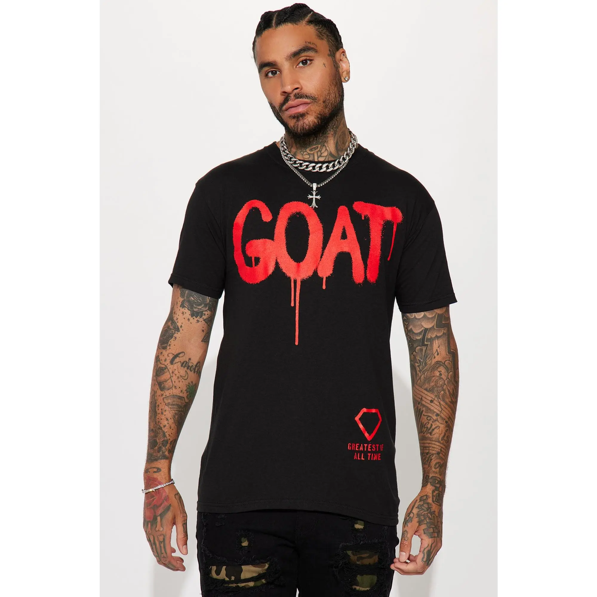 Diamond Goat Short Sleeve Tee - Black