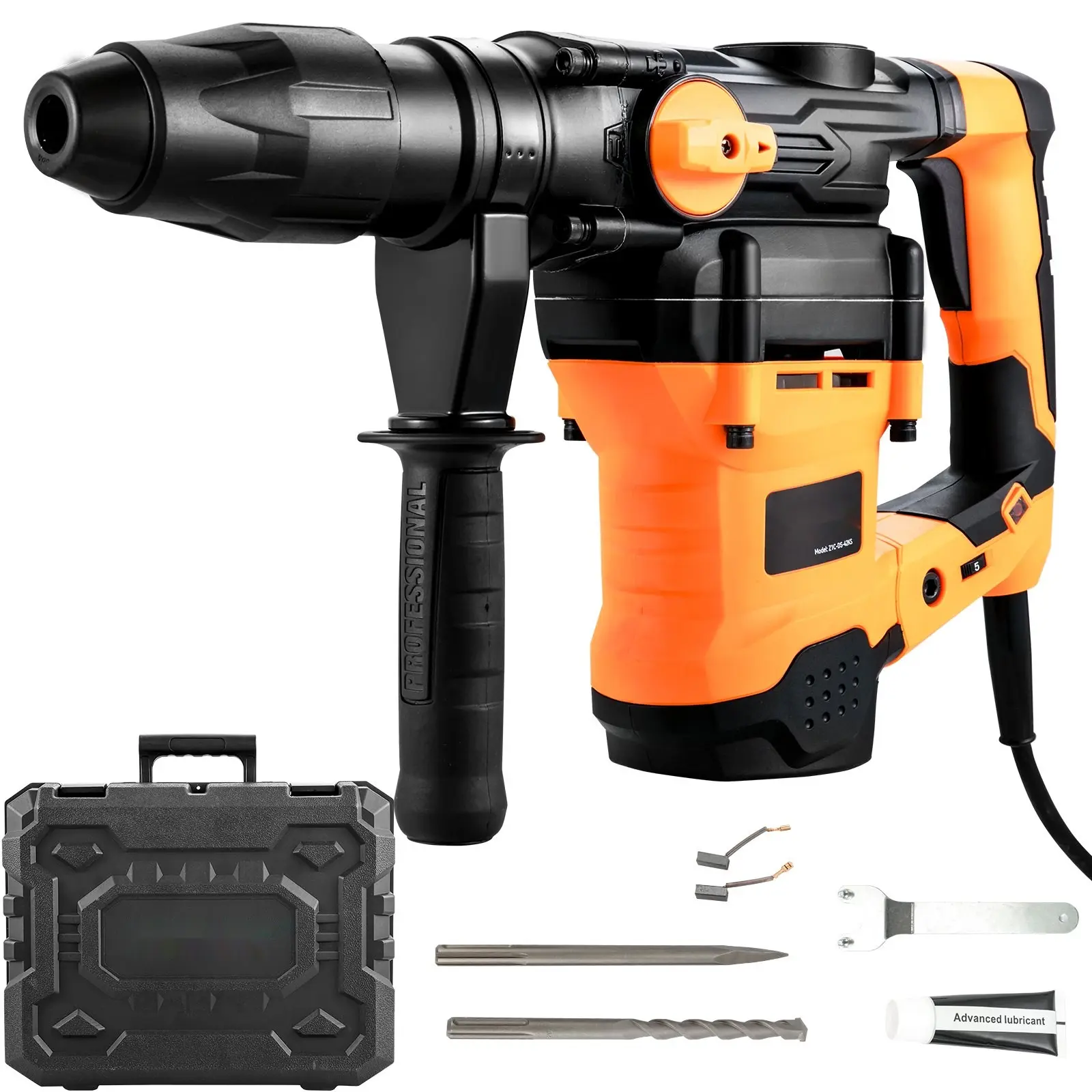Corded Rotary Hammer Drill with SDS-Max, 1-9/16 Inch Capacity, Three-Mode Operation (Rotary Hammer, Hammer-Only Chipping, Rotary Drilling), Heavy-Duty Concrete Demolition Tool for Construction Professionals, Ergonomic Grip