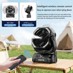 Portable Camping Misting Fan with Mosquito Repellent, 20000mAh Rechargeable Outdoor Cooling Fan, Stepless Speed, Adjustable Airflow, Tent Travel Fan