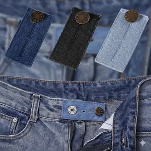 3-Second Quick Installation No-Cut Metal Waist Extender | Anti-Slip Jeans Button DIY Tool for Daily Outfits & Custom Clothing | Multi-Scene Fit Retro Upgrade Accessory