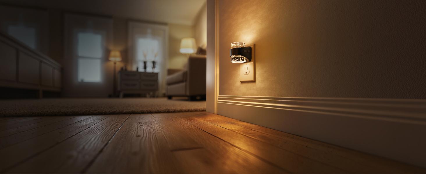 ISUNMEA 2 Pack LED Night Light, Bubble Night Lights Plug into Wall, 3000K/4000k/5000K Adjustable Color Temperature Night Light,Dimmable Nightlights with Dusk to Dawn Sensor for Rooms Bathroom Hallway