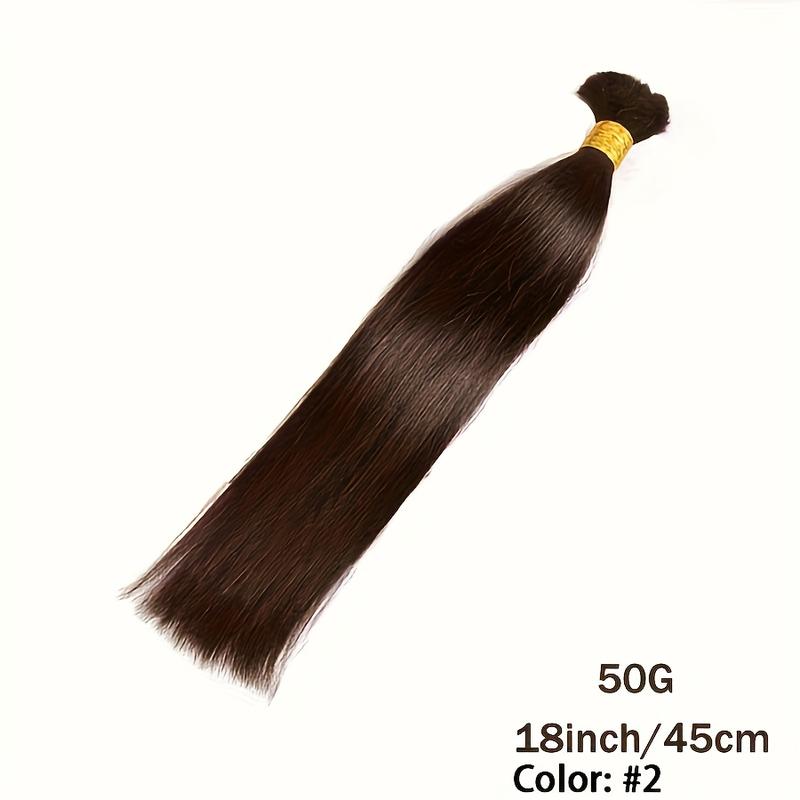 2025 Hot New Straight Braiding Hair Bulk - Virgin Human Hair Extensions, Unprocessed for Versatile Styling, Ideal for All Ethnicities, Textured Hairstyle |   Deep Glossy Shine |   No Weave Hai