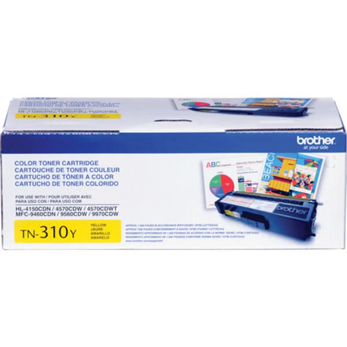 Brother Yellow Toner Cartridge, Yields 1500 Pages