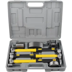7-Piece Car Body Repair Tool Set, Craft Panel Hammer and Dent Ball Set, Hammer for Car Body and Fender Tools