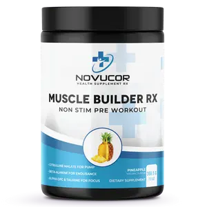 Non-Stim Pre-Workout (Pineapple) Muscle Builder Rx Series pre  workout Thermogenic Energy Drink Healthcare Supplement Fitness Dietary Natural