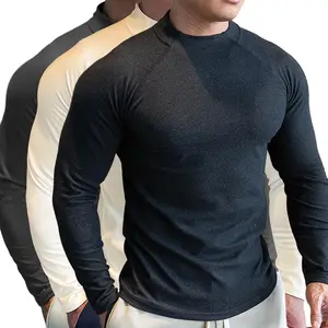 Nadsir Men's Thermal Long Sleeve Shirt, 280g Heavyweight Heat-Trapping Sports Casual Fitness Training Top, Base Layer Slim-Fit Undershirt, High-Elasticity Mock Neck Thermal Underwear