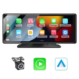 Venbes 9 Inch Portable Carplay Android Auto Touch Screen, Car Video Player, Wireless Mirror Link, USB Bluetooth-compatible Player, Easy Installation, TF Card Support
