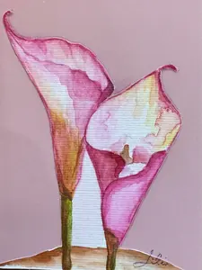 Custom Water Color Greeting Card Blank Inside