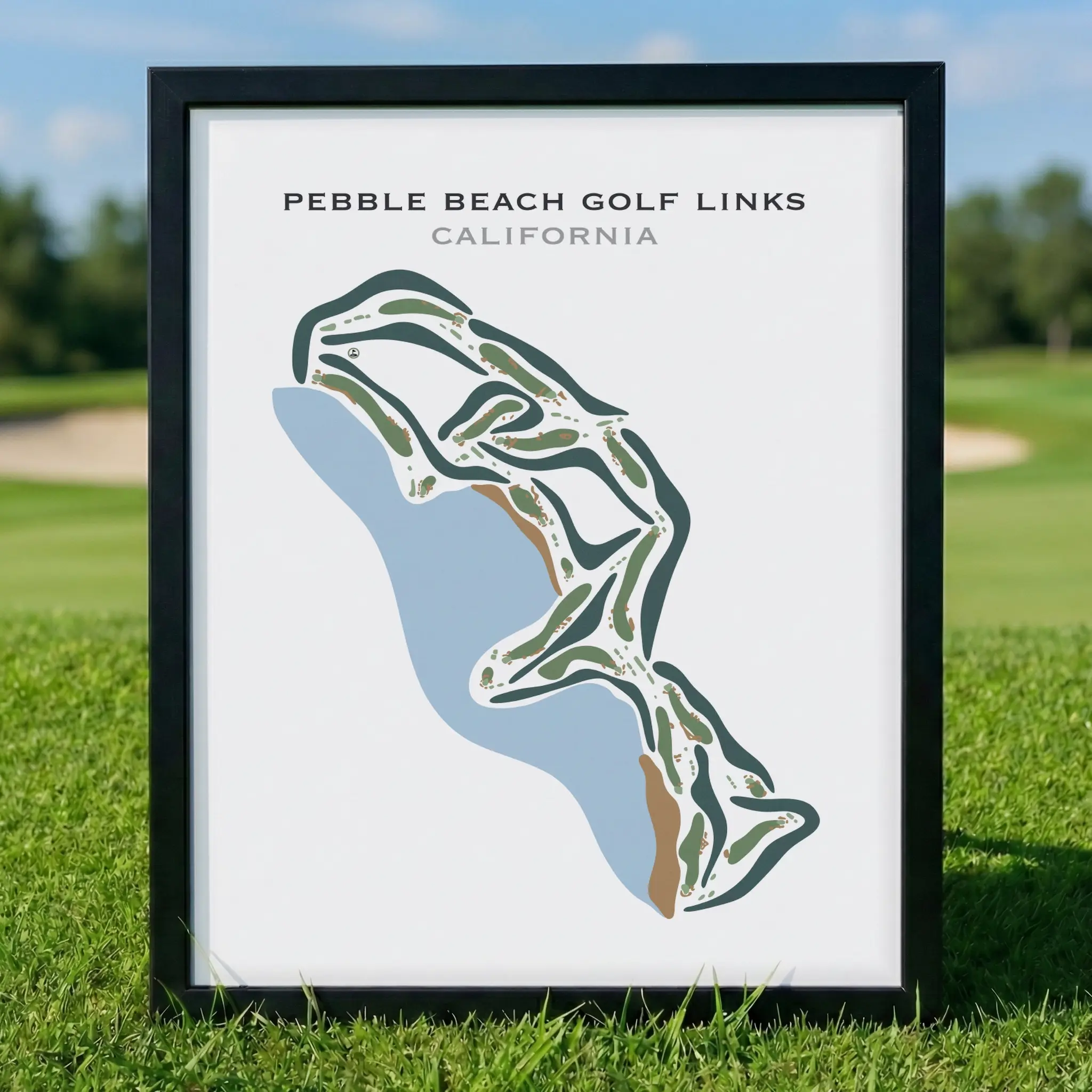 Pebble Beach Golf Links, California - Printed Golf Courses