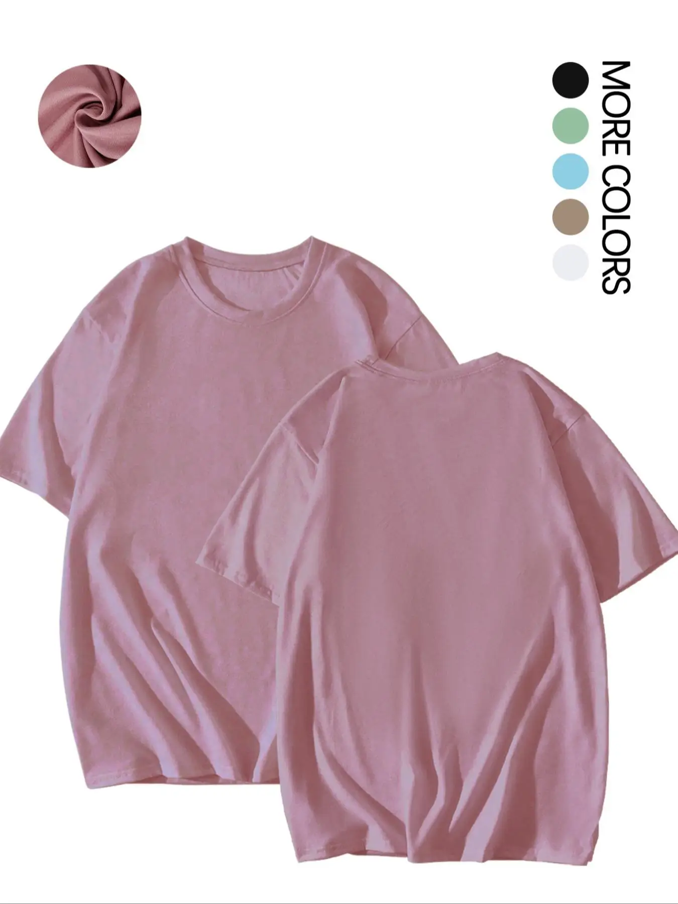 Men's Plain Round Neck Tee, T Shirts for Men, Going Out Summer Clothes Outfit, Regular Fit Simple Basic Crewneck Shortsleeve T-shirt, Drippy Outfits,