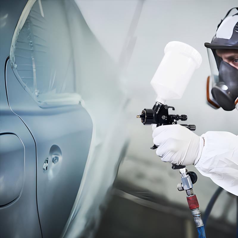 Auto Body Professional Car Spray Gun, Gravity Supply Air Spray Gun, Size 1.3mm 600cc Cup High Atomization Car Paint Gun, Professional Car Repair Tool for All Auto Paint Topcoat, Paint Spraying Tool