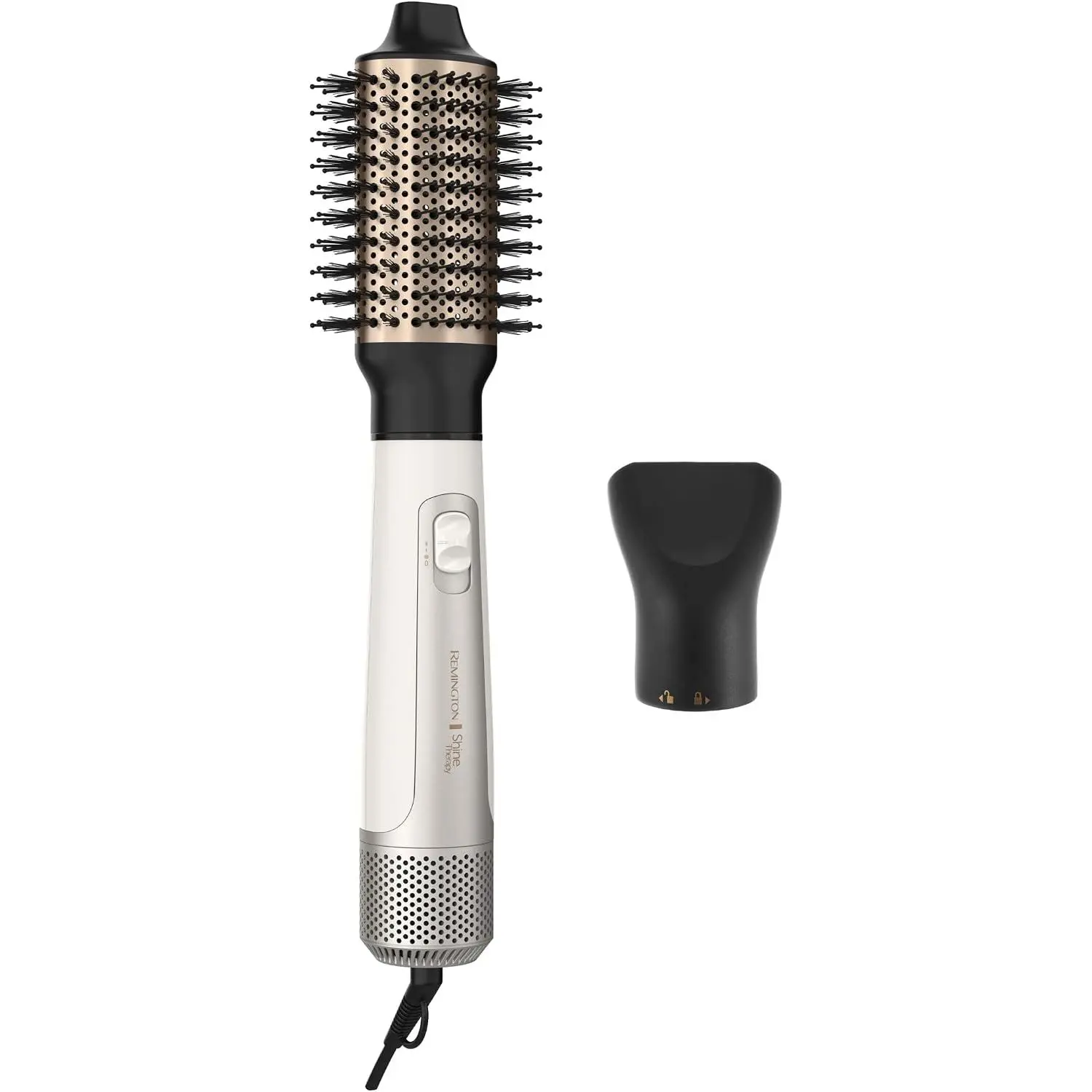 Remington Shine Therapy 2.4” Oval Hot Air Brush, 1100W Keratin Argan Oil Ionic Anti-Frizz Ceramic Hair Dryer Volumizer, Blowout Styler for Smooth Salon-Quality Hair