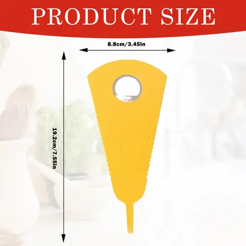2-Count Durable Lightweight Plastic Bottle Cap Opener - Jar Opener, Can Lid Gripper with Comfortable Ergonomic Grip for 3-7cm Containers, Weak Hand Aid, Yellow Home & Party Supply Kitchen Gadget