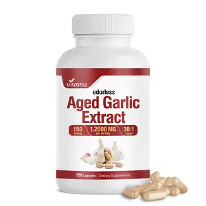VivoNu Odorless Aged Garlic Extract Capsules｜Daily Intestinal Support · Gut Health & Digestion Support · Microflora Balance｜150 Capsules